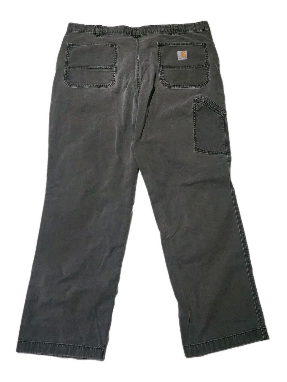 Gray Carhartt Work Pants Mens 40 X 32 Cargo Carpenter Relaxed Fit Rugged Flex